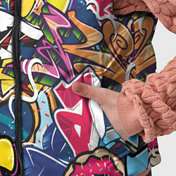 Детский жилет Буква т в граффити, цвет: 3D-светло-серый — фото 2