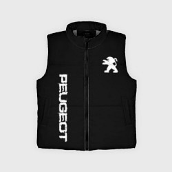 Детский жилет Peugeot logo white, цвет: 3D-светло-серый
