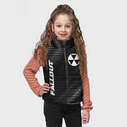 Детский жилет Fallout metal game lines, цвет: 3D-черный — фото 2