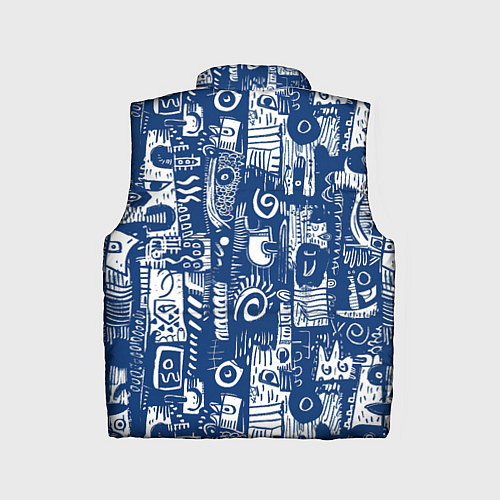 Детский жилет Маски туземные абстракция / 3D-Светло-серый – фото 2