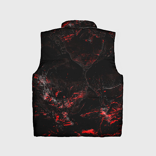 Детский жилет Потертая красная текстура / 3D-Светло-серый – фото 2
