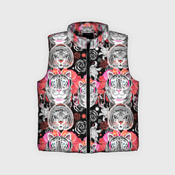 Детский жилет Тигровый орнамент, цвет: 3D-черный