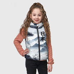 Детский жилет Японский пейзаж - нейросеть, цвет: 3D-светло-серый — фото 2