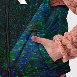 Детский жилет Valorant glitch blue cybersport, цвет: 3D-черный — фото 2