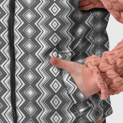 Детский жилет Серый вертикальный узор зиг заг, цвет: 3D-светло-серый — фото 2