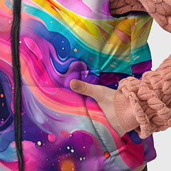 Детский жилет Акварельный узор, цвет: 3D-черный — фото 2