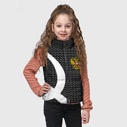Детский жилет Россия паттерн ссср, цвет: 3D-черный — фото 2