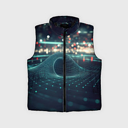 Детский жилет Кибернетическое пространство, цвет: 3D-черный