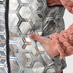 Детский жилет Зеркальные соты с переливами света, цвет: 3D-светло-серый — фото 2