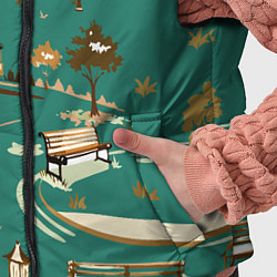 Детский жилет Осенний городской парк, цвет: 3D-черный — фото 2