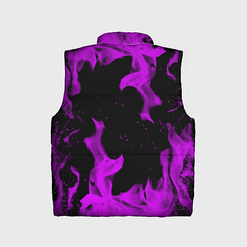 Детский жилет Неоновый огонь текстура / 3D-Светло-серый – фото 2