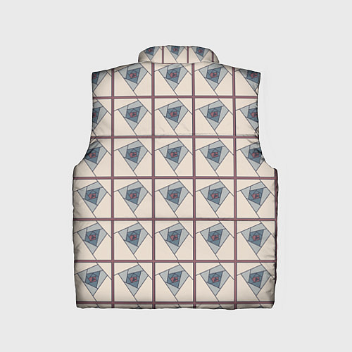 Детский жилет Паттерн витраж графичная роза / 3D-Светло-серый – фото 2