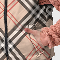 Детский жилет Стильная клетка - шотландка, крупно, цвет: 3D-светло-серый — фото 2