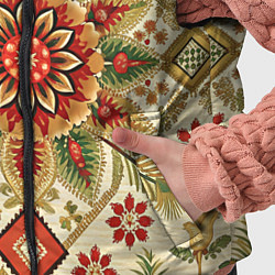 Детский жилет Русские классические узоры и орнамент, цвет: 3D-красный — фото 2