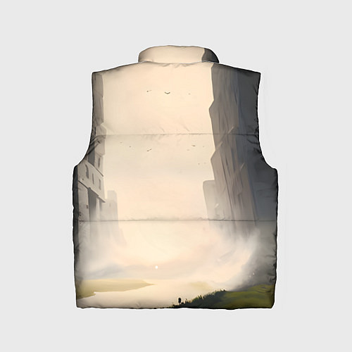 Детский жилет Скетч байкер / 3D-Светло-серый – фото 2