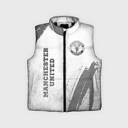 Детский жилет Manchester United - white gradient вертикально, цвет: 3D-черный