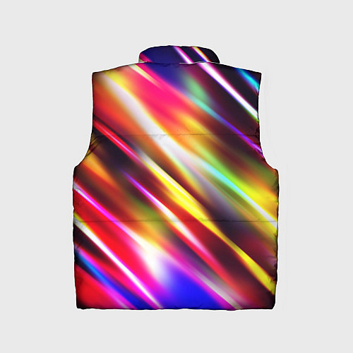 Детский жилет Неоновая абстракция линии / 3D-Светло-серый – фото 2