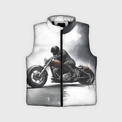 Детский жилет Крутой байкер скетч, цвет: 3D-черный
