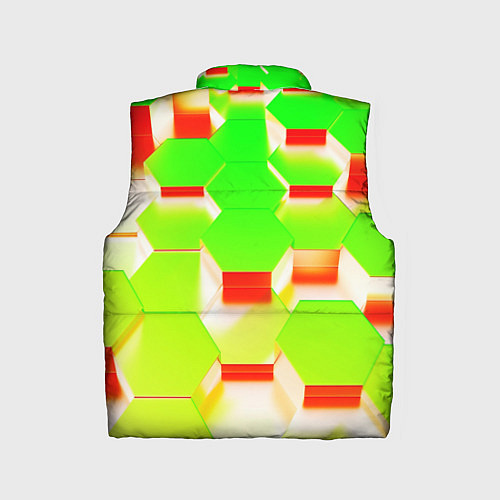 Детский жилет Кислотные соты / 3D-Светло-серый – фото 2
