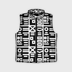 Детский жилет Геометрические фигуры паттерн, цвет: 3D-черный