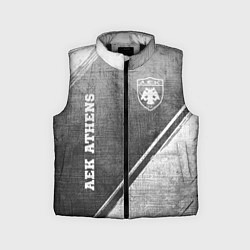 Детский жилет AEK Athens - grey gradient вертикально, цвет: 3D-черный