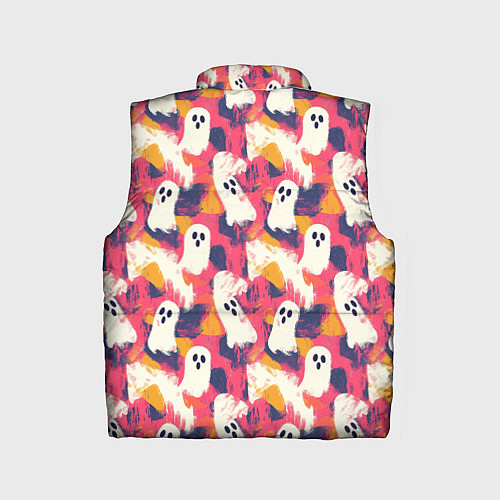 Детский жилет Приведения на ярком фоне / 3D-Светло-серый – фото 2