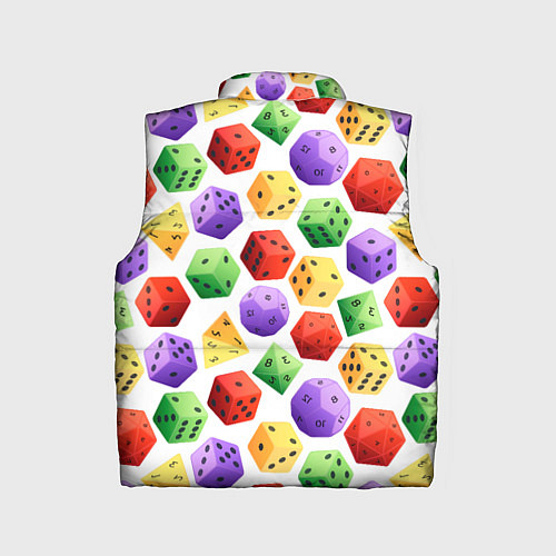 Детский жилет Игровые разноцветные кости паттерн / 3D-Светло-серый – фото 2