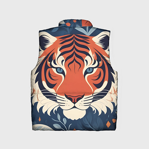 Детский жилет Тигр яркие контрасты / 3D-Светло-серый – фото 2