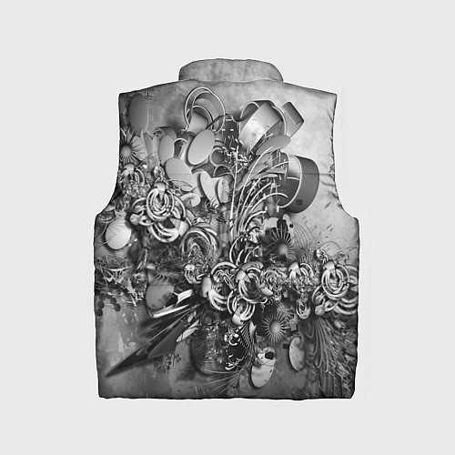 Детский жилет Абстракция оптический узор / 3D-Светло-серый – фото 2