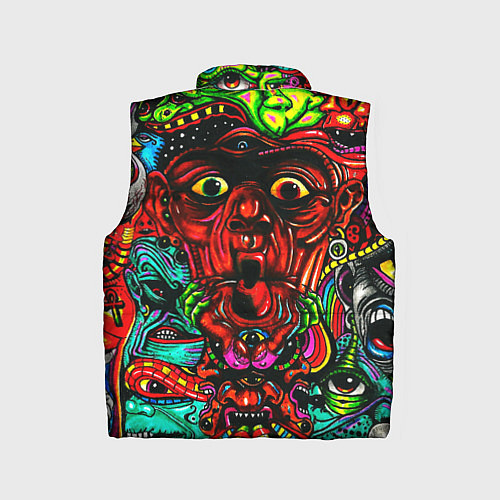Детский жилет Мексиканский стиль психоделика / 3D-Светло-серый – фото 2