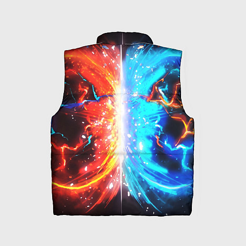 Детский жилет Битва планет абстракция / 3D-Светло-серый – фото 2