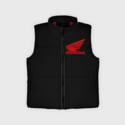 Детский жилет Honda red logo auto steel, цвет: 3D-красный