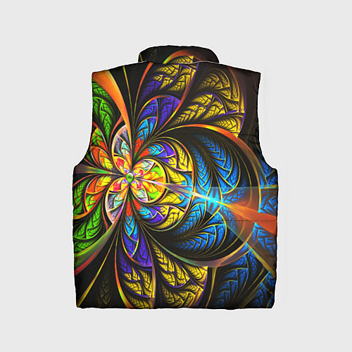Детский жилет Фрактальный оптический узор в цвете / 3D-Светло-серый – фото 2
