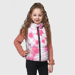 Детский жилет Розовый тай дай, цвет: 3D-черный — фото 2