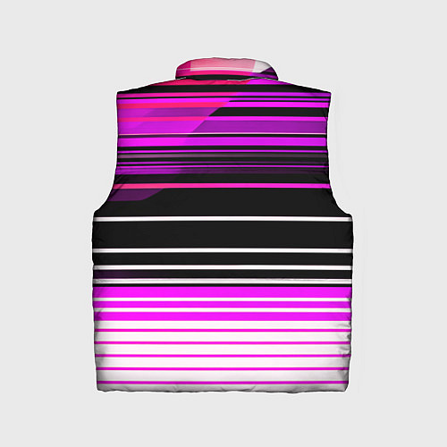 Детский жилет Разноцветные вертикальные линии / 3D-Светло-серый – фото 2
