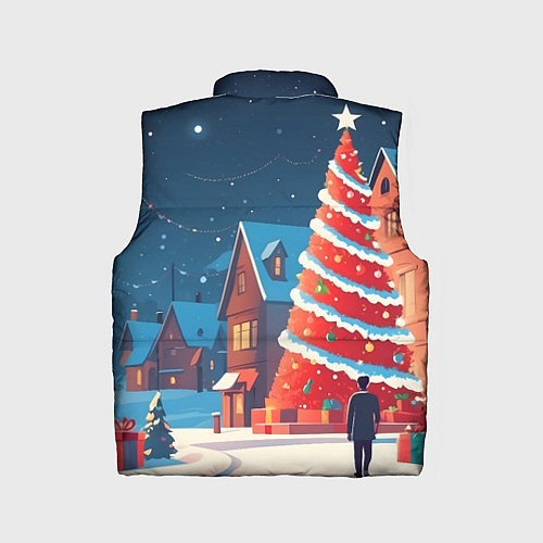 Детский жилет Рождественская улица / 3D-Светло-серый – фото 2