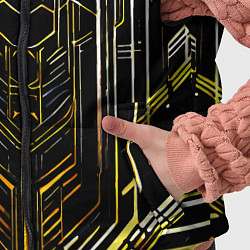Детский жилет Gold lines on a black background, цвет: 3D-черный — фото 2