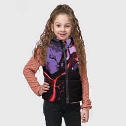 Детский жилет Красный разлом в камне, цвет: 3D-черный — фото 2