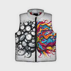 Детский жилет Полушария мозга, цвет: 3D-красный