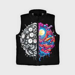 Детский жилет Правое и левое полушарие, цвет: 3D-светло-серый
