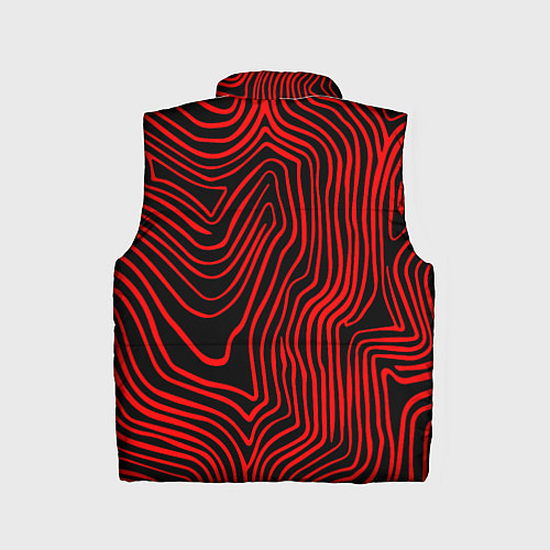 Детский жилет Arctic Monkeys - красные линии / 3D-Светло-серый – фото 2