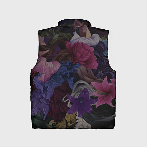 Детский жилет Дед мороз в цветах / 3D-Светло-серый – фото 2