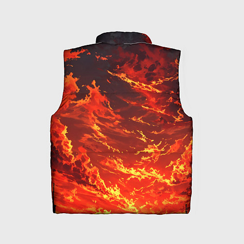 Детский жилет Багровый огненный закат / 3D-Светло-серый – фото 2