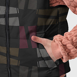 Детский жилет Геометрические фигуры из полос, цвет: 3D-черный — фото 2