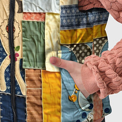 Детский жилет Пэчворк с собакой, цвет: 3D-красный — фото 2