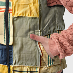 Детский жилет Пэчворк в желтых оттенках, цвет: 3D-красный — фото 2