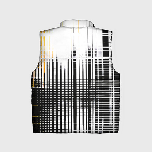 Детский жилет Жёлто-чёрный гранж на белом фоне / 3D-Светло-серый – фото 2