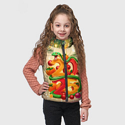 Детский жилет Веселая змея 2025, цвет: 3D-черный — фото 2