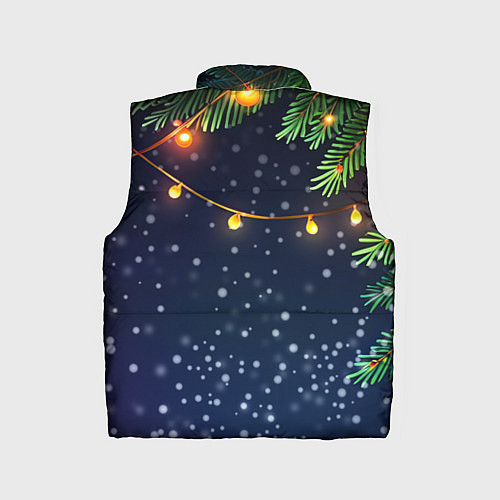 Детский жилет Змея и мандарины 2025 / 3D-Светло-серый – фото 2