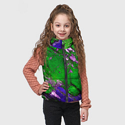Детский жилет A purple mineral in a green stone, цвет: 3D-светло-серый — фото 2
